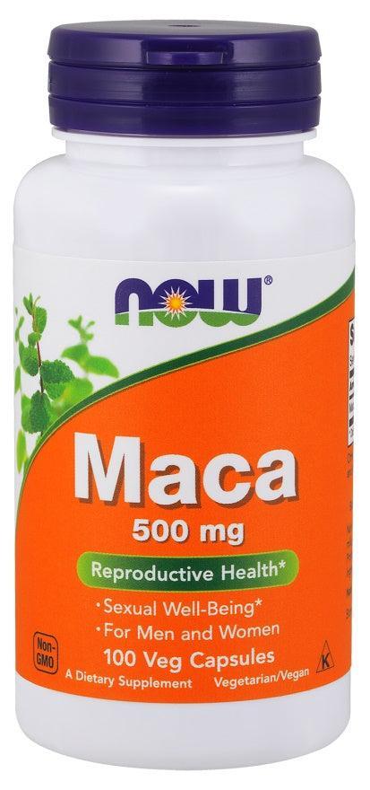 NOW Foods Maca, 500mg - 100 vcaps- Lillys Pharmacy and Health Store