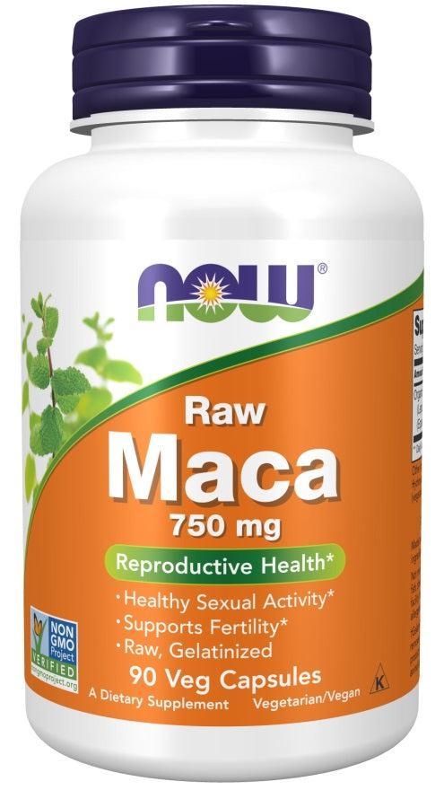 NOW Foods Maca 6:1 Concentrate, 750mg RAW - 90 vcaps- Lillys Pharmacy and Health Store