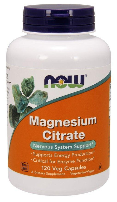 NOW Foods Magnesium Citrate, 400mg - 120 vcaps- Lillys Pharmacy and Health Store