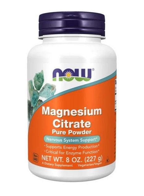 NOW Foods Magnesium Citrate, Pure Powder - 227g- Lillys Pharmacy and Health Store