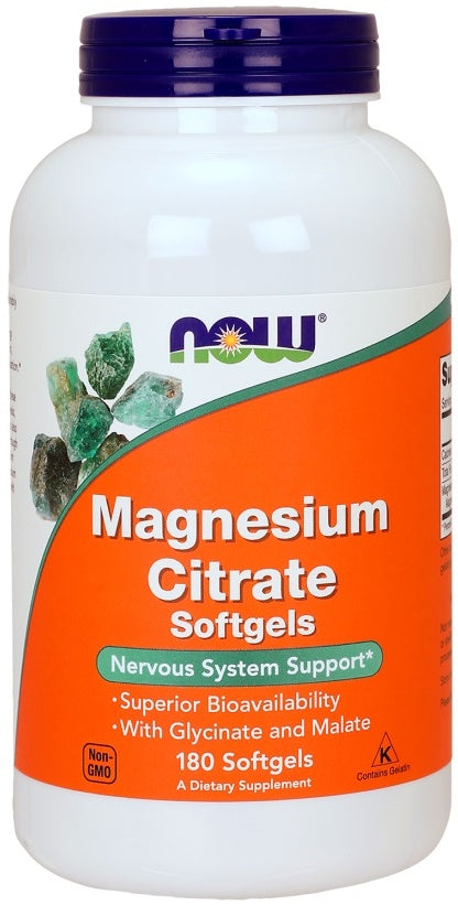 NOW Foods Magnesium Citrate Softgels - 180 softgels - Lilly's Pharmacy