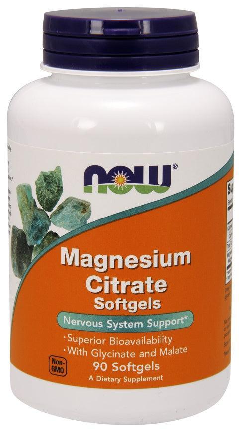 NOW Foods Magnesium Citrate Softgels - 90 softgels- Lillys Pharmacy and Health Store