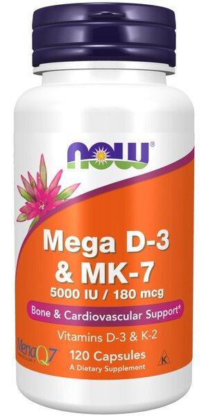 NOW Foods Mega D-3 & MK-7 - 120 caps- Lillys Pharmacy and Health Store
