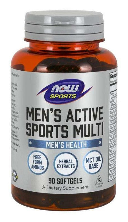 NOW Foods Men's Active Sports Multi - 90 softgels- Lillys Pharmacy and Health Store