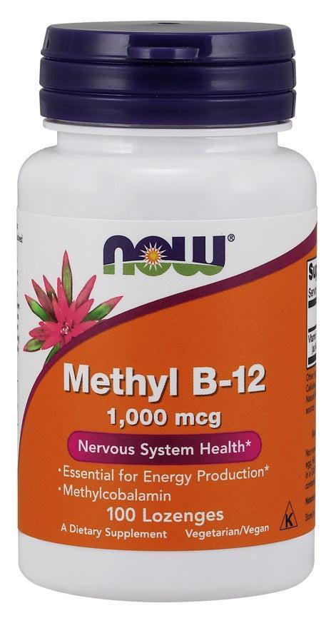 NOW Foods Methyl B-12, 1000mcg - 100 lozenges- Lillys Pharmacy and Health Store