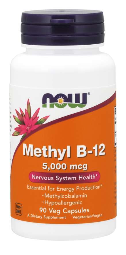NOW Foods Methyl B-12, 5000mcg - 90 vcaps- Lillys Pharmacy and Health Store