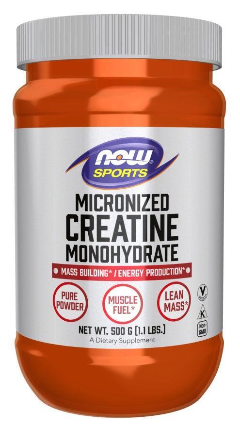 NOW Foods Micronized Creatine Monohydrate - 500g- Lillys Pharmacy and Health Store