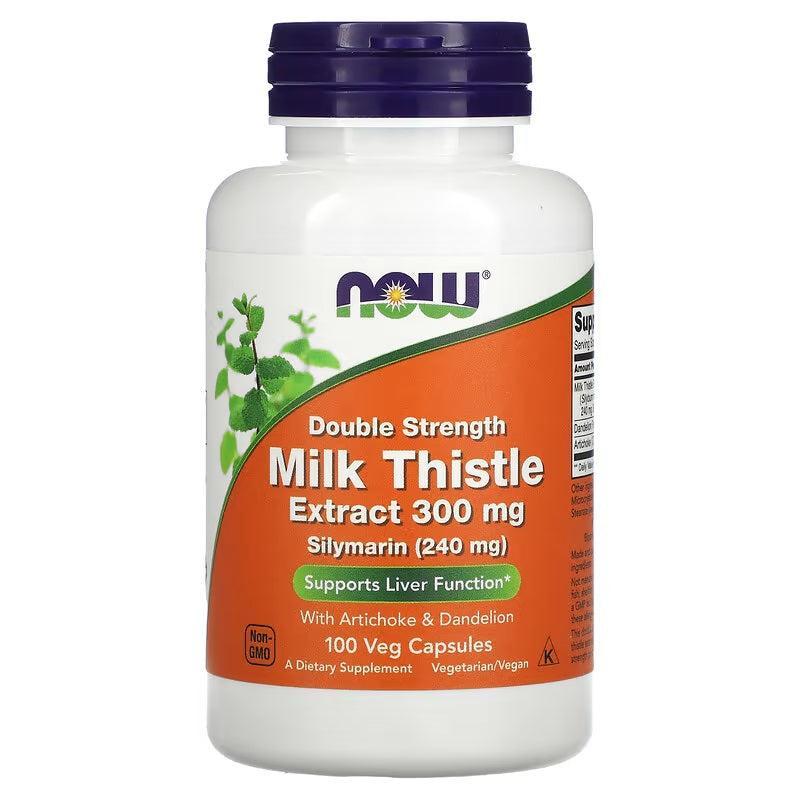 NOW Foods Milk Thistle Extract with Artichoke & Dandelion, 300mg Double Strength - 100 vcaps- Lillys Pharmacy and Health Store