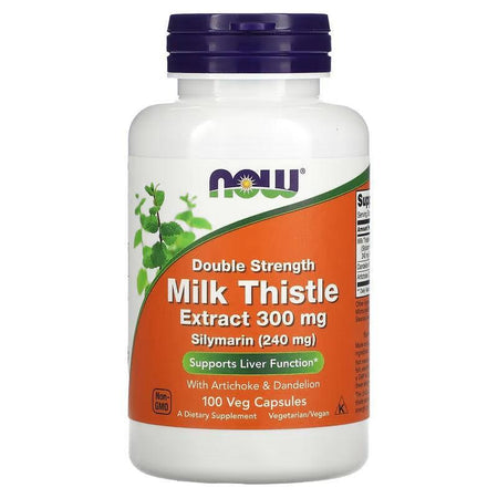 NOW Foods Milk Thistle Extract with Artichoke & Dandelion, 300mg Double Strength - 100 vcaps- Lillys Pharmacy and Health Store