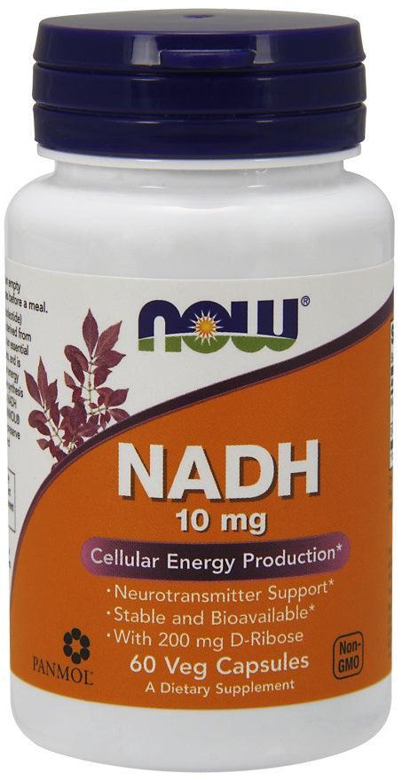 NOW Foods NADH, 10mg - 60 vcaps- Lillys Pharmacy and Health Store