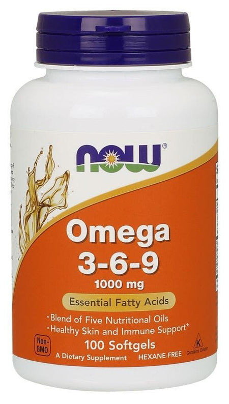 NOW Foods Omega 3-6-9, 1000mg - 100 softgels- Lillys Pharmacy and Health Store