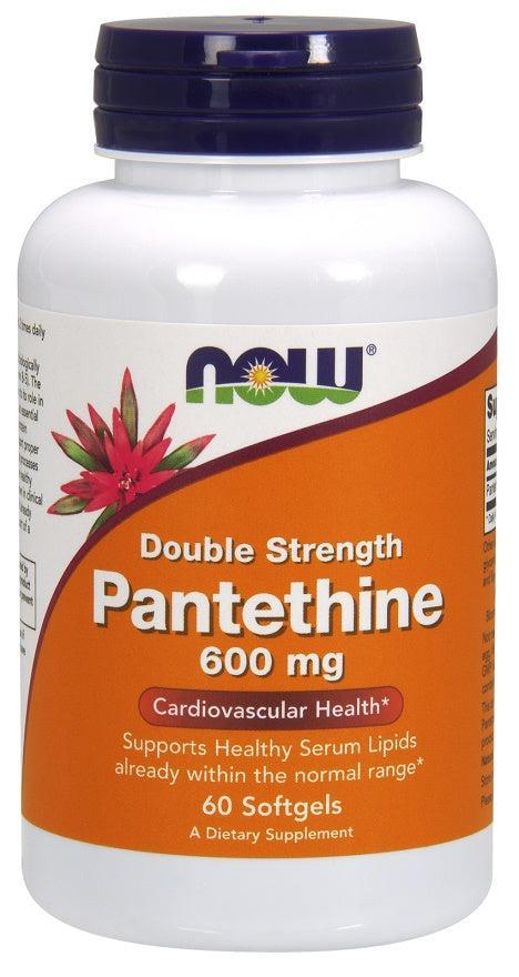 NOW Foods Pantethine, 600mg Double Strength - 60 softgels- Lillys Pharmacy and Health Store