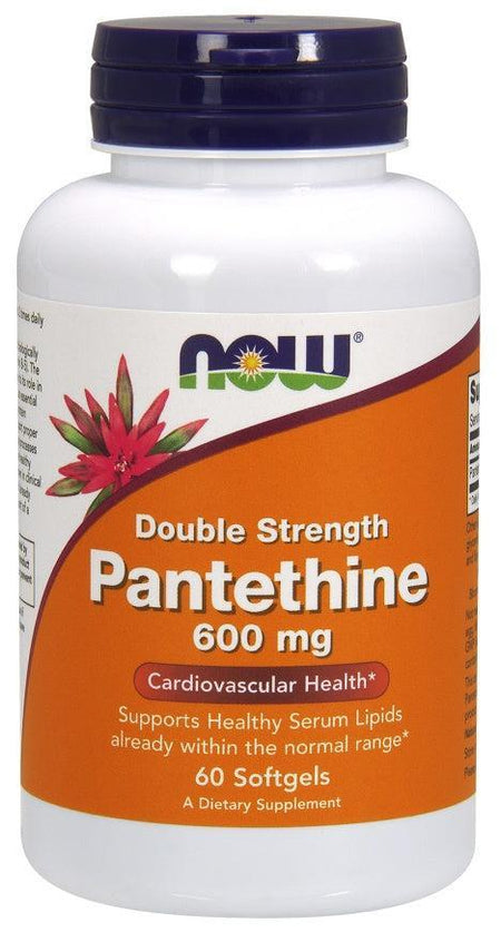 NOW Foods Pantethine, 600mg Double Strength - 60 softgels- Lillys Pharmacy and Health Store