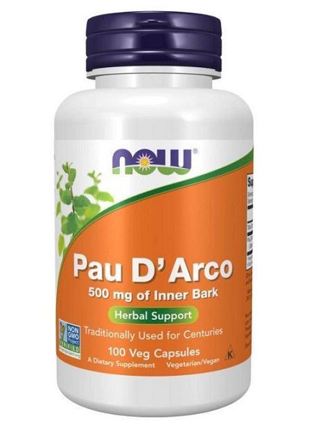 NOW Foods Pau D'Arco, 500mg - 100 vcaps- Lillys Pharmacy and Health Store