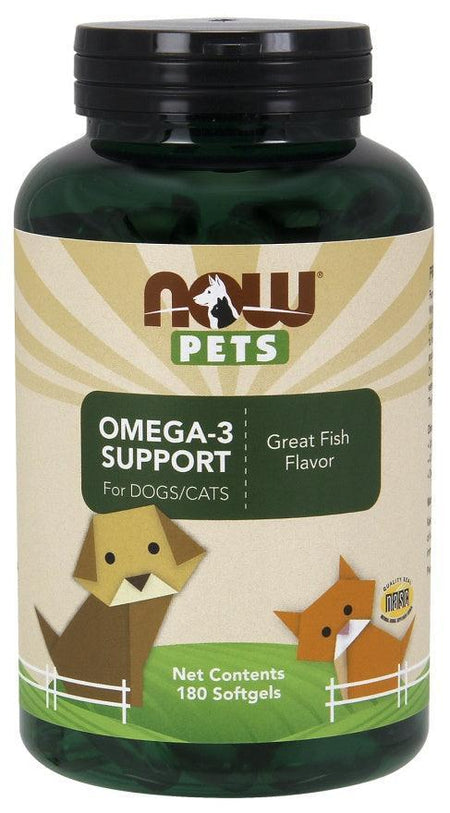 NOW Foods Pets, Omega - 3 Support - 180 softgels - Lilly’s Pharmacy & Health Store