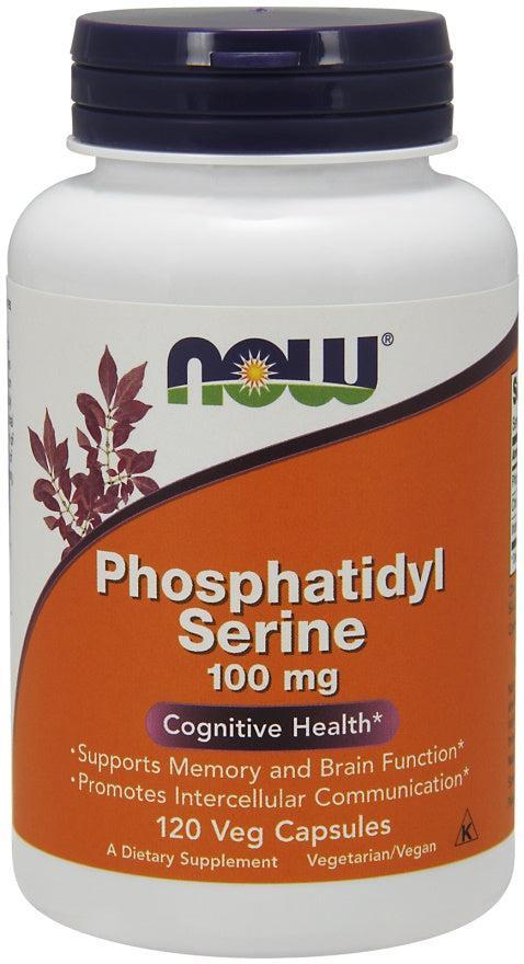 NOW Foods Phosphatidyl Serine, 100mg - 120 vcaps- Lillys Pharmacy and Health Store