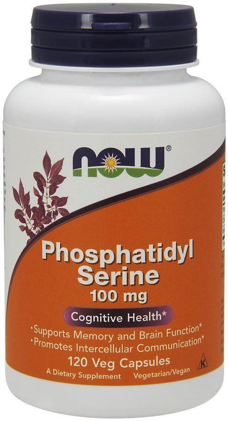 NOW Foods Phosphatidyl Serine, 100mg - 120 vcaps- Lillys Pharmacy and Health Store