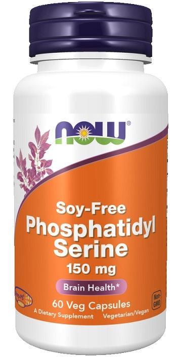NOW Foods Phosphatidyl Serine, 150mg Soy Free - 60 vcaps- Lillys Pharmacy and Health Store