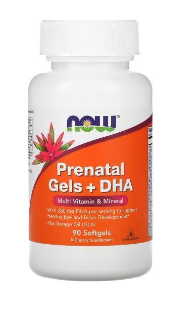 NOW Foods Prenatal Gels + DHA - 90 softgels- Lillys Pharmacy and Health Store
