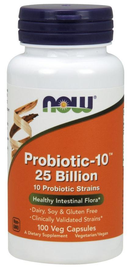 NOW Foods Probiotic-10, 25 Billion - 100 vcaps- Lillys Pharmacy and Health Store