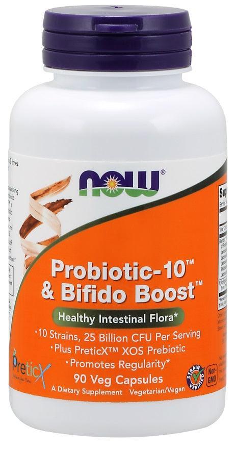 NOW Foods Probiotic-10 & Bifido Boost - 90 vcaps- Lillys Pharmacy and Health Store