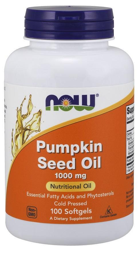 NOW Foods Pumpkin Seed Oil, 1000mg - 100 softgels- Lillys Pharmacy and Health Store