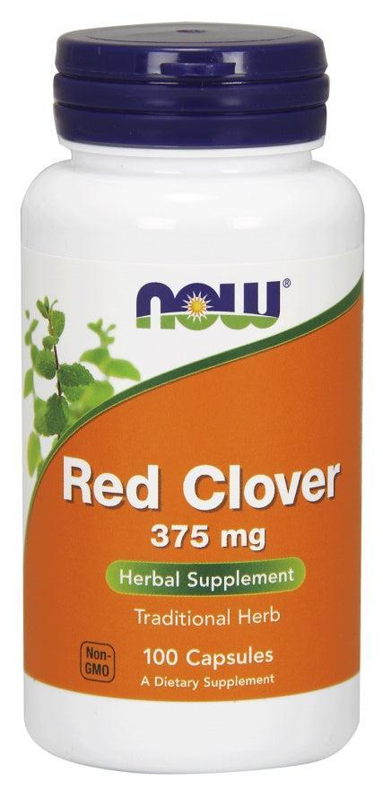 NOW Foods Red Clover, 375mg - 100 caps- Lillys Pharmacy and Health Store