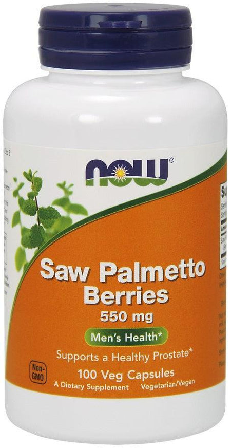 NOW Foods Saw Palmetto Berries, 550mg - 100 vcaps- Lillys Pharmacy and Health Store
