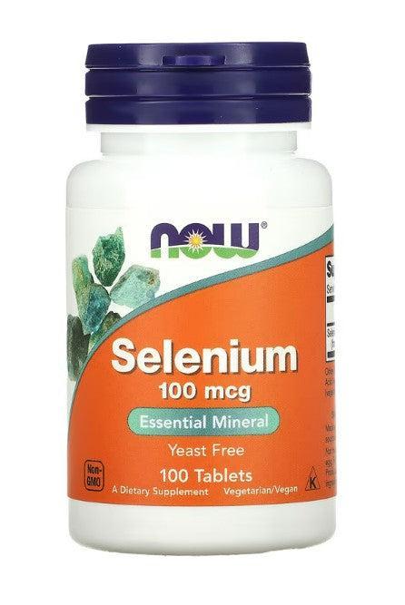 NOW Foods Selenium, 100mcg - 100 tabs- Lillys Pharmacy and Health Store