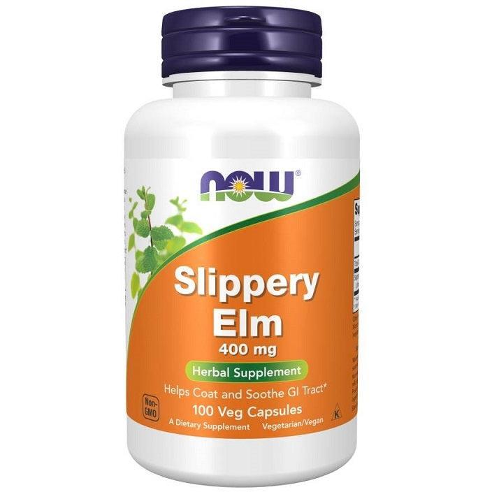NOW Foods Slippery Elm, 400mg - 100 vcaps- Lillys Pharmacy and Health Store