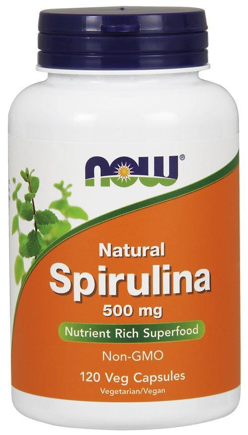 NOW Foods Spirulina - Natural, 500mg - 120 vcaps- Lillys Pharmacy and Health Store