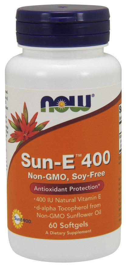 NOW Foods Sun-E, 400 IU - 60 softgels- Lillys Pharmacy and Health Store