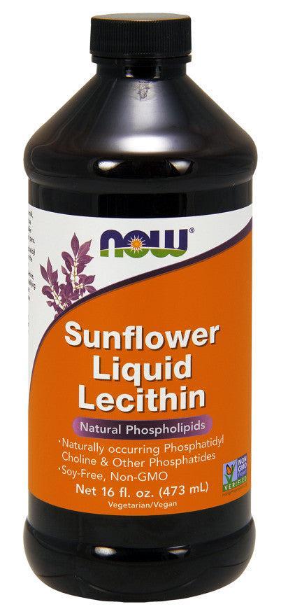 NOW Foods Sunflower Lecithin, Liquid - 473 ml.- Lillys Pharmacy and Health Store