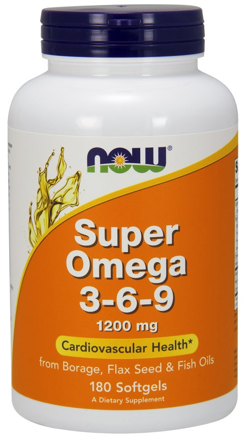 NOW Foods Super Omega 3-6-9, 1200mg - 180 softgels - Lilly's Pharmacy