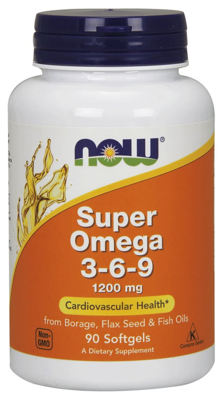 NOW Foods Super Omega 3-6-9, 1200mg - 90 softgels - Lilly's Pharmacy