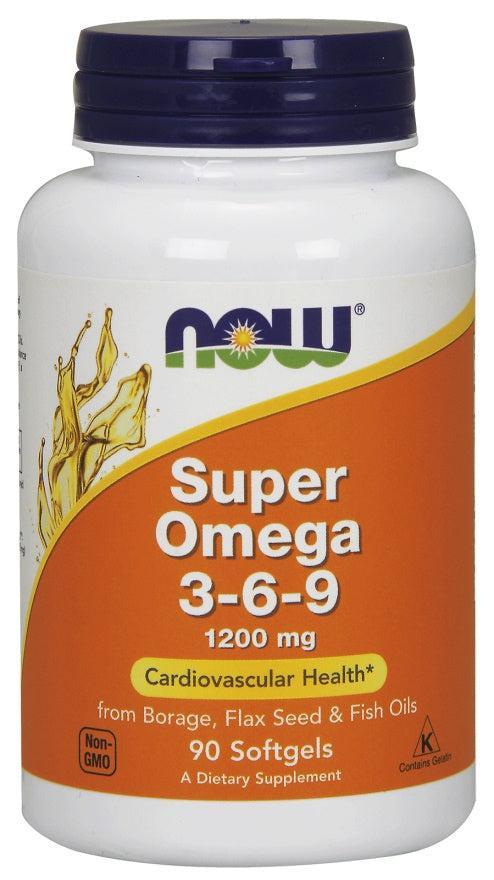 NOW Foods Super Omega 3-6-9, 1200mg - 90 softgels - Lilly's Pharmacy
