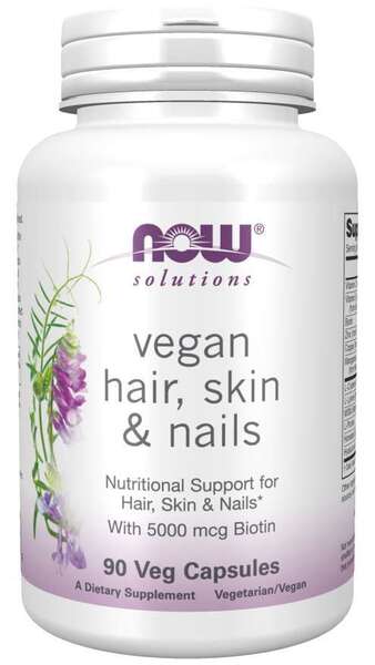 NOW Foods Vegan Hair, Skin & Nails - 90 vcaps - Lilly’s Pharmacy & Health Store