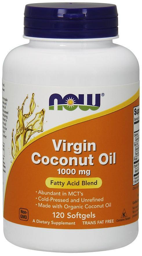 NOW Foods Virgin Coconut Oil, 1000mg - 120 softgels- Lillys Pharmacy and Health Store