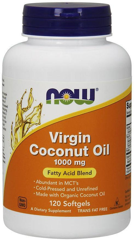 NOW Foods Virgin Coconut Oil, 1000mg - 120 softgels- Lillys Pharmacy and Health Store