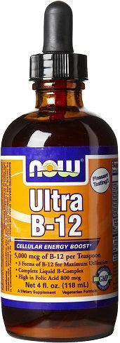 NOW Foods Vitamin B-12 Ultra, Liquid - 118 ml.- Lillys Pharmacy and Health Store