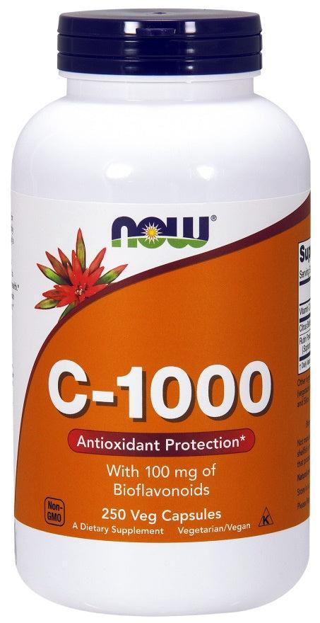 NOW Foods Vitamin C-1000 with 100mg Bioflavonoids - 250 vcaps- Lillys Pharmacy and Health Store