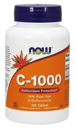 NOW Foods Vitamin C-1000 with Rose Hips & Bioflavonoids - 100 tablets- Lillys Pharmacy and Health Store