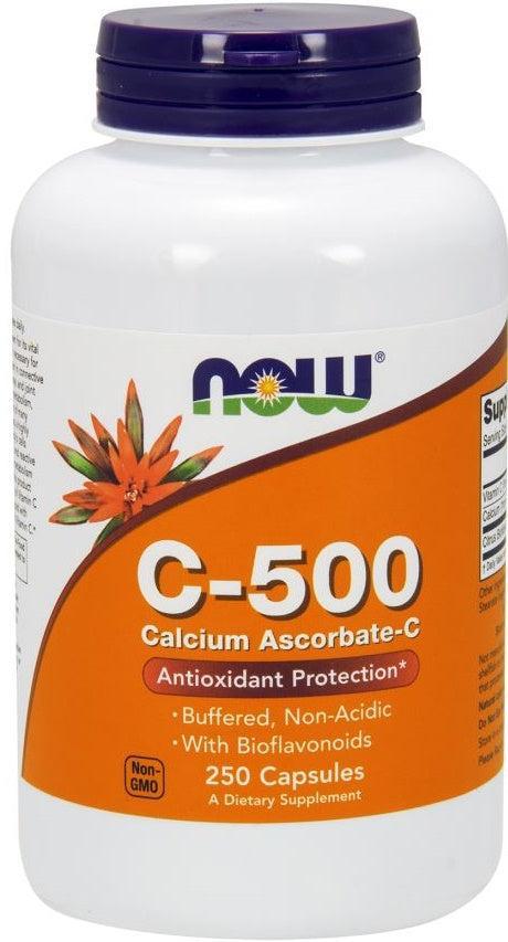 NOW Foods Vitamin C-500 Calcium Ascorbate-C - 250 caps- Lillys Pharmacy and Health Store