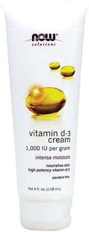 NOW Foods Vitamin D-3 Cream - 118 ml.- Lillys Pharmacy and Health Store