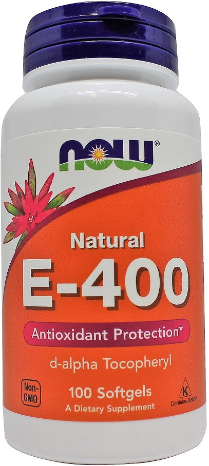 NOW Foods Vitamin E-400, Natural - 100 softgels - Lilly's Pharmacy