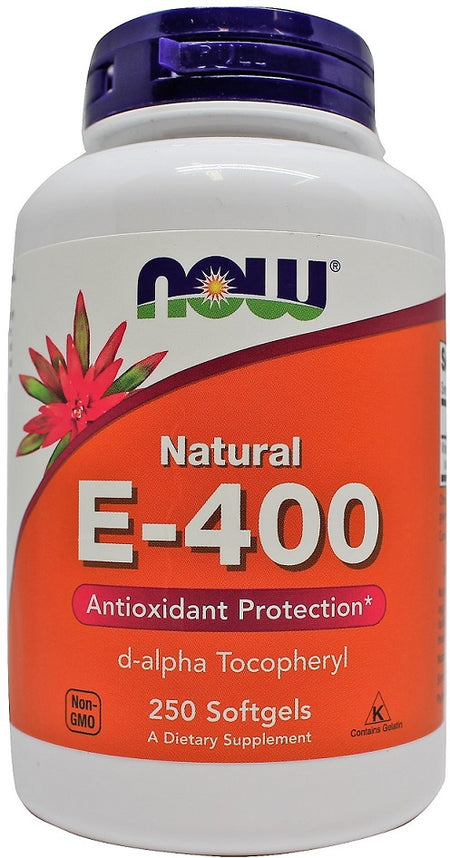 NOW Foods Vitamin E-400, Natural - 250 softgels - Lilly's Pharmacy