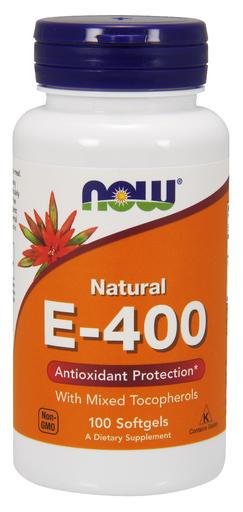 NOW Foods Vitamin E-400 - Natural (Mixed Tocopherols) - 100 softgels - Lilly's Pharmacy