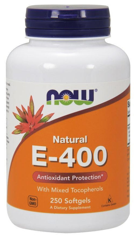 NOW Foods Vitamin E-400 - Natural (Mixed Tocopherols) - 250 softgels- Lillys Pharmacy and Health Store
