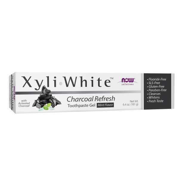 NOW Foods XyliWhite, Charcoal Refresh Toothpaste Gel - 181g - Lilly’s Pharmacy & Health Store