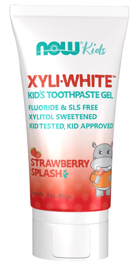 NOW Foods XyliWhite Kids, Strawberry Splash - 85g - Lilly's Pharmacy